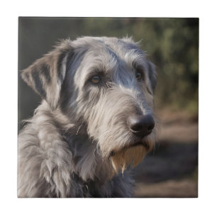 "Oimponerad Majestät: Wolfhounds' Stoic Gaze" Kakelplatta
