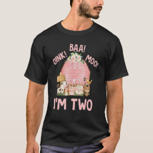 Oink Baa Moo I är två med gården och djuren T Shirt
