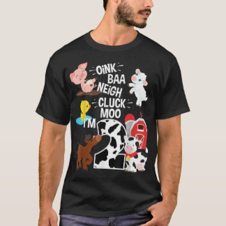 Oink Baa Neigh Cluck Moo Im 2 år gammal Far T Shirt