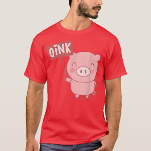 Oink Cute Gris Älskare Gris-jordbrukare med odling T Shirt