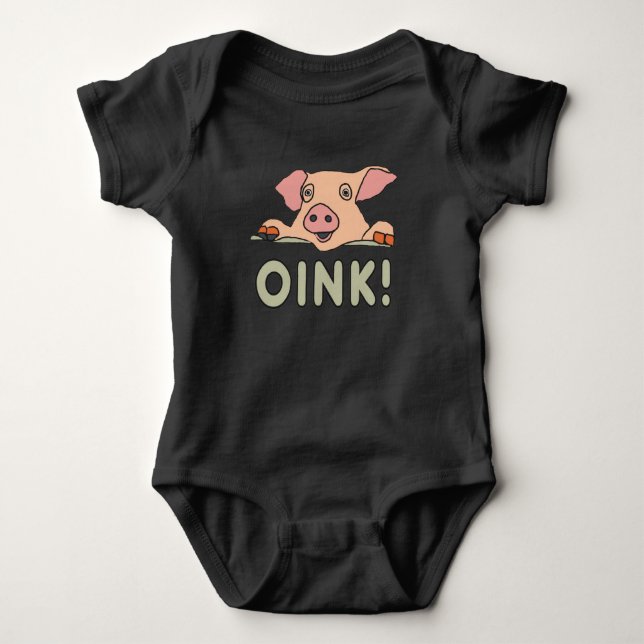 Oink Gris T Shirt (Framsida)