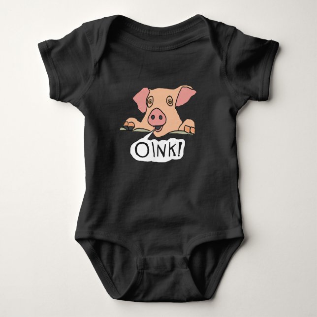Oink Gris T Shirt (Framsida)