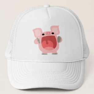 "OINK!!!", Gullig tecknadgrishatt Truckerkeps