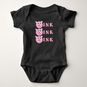 OINK! Gulliga lite rosa Piggy tecknadgrisflickor T Shirt