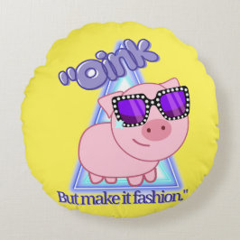 Oink, men gör det mode rund kudde