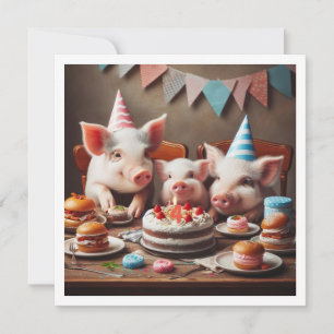 Oink! Oink! Anmodande av alla party-djur, gården i Inbjudningar
