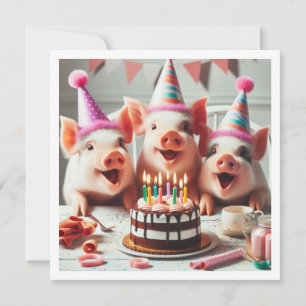 Oink! Oink! Anmodande av alla party-djur, gården i Inbjudningar