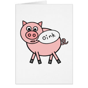 Oink Oink gris Hälsningskort