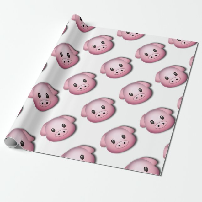 Oink Oink gullig gris Presentpapper (Utrullad)