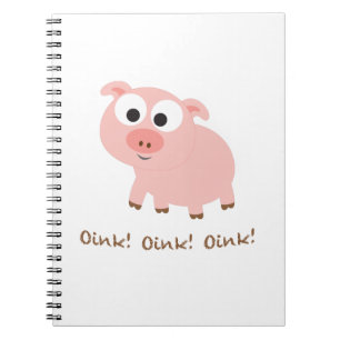 Oink! Oink! Oink! Anteckningsbok Med Spiral