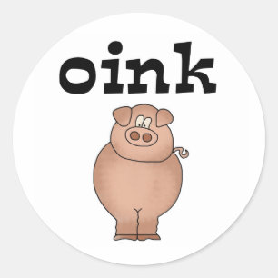 OINK PIGG RUNT KLISTERMÄRKE