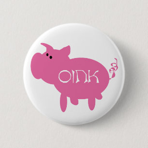 Oink rosa gris knapp