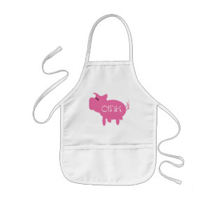 Oink rosa grisTshirts och gåvor Barnförkläde