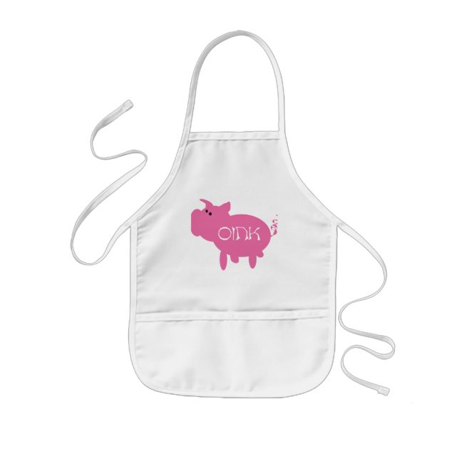 Oink rosa grisTshirts och gåvor Barnförkläde (Framsidan)