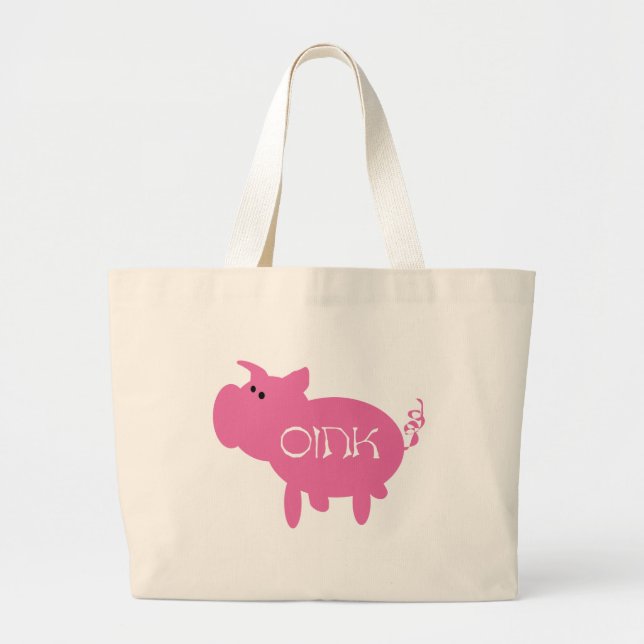 Oink rosa grisTshirts och gåvor Jumbo Tygkasse (Framsidan)