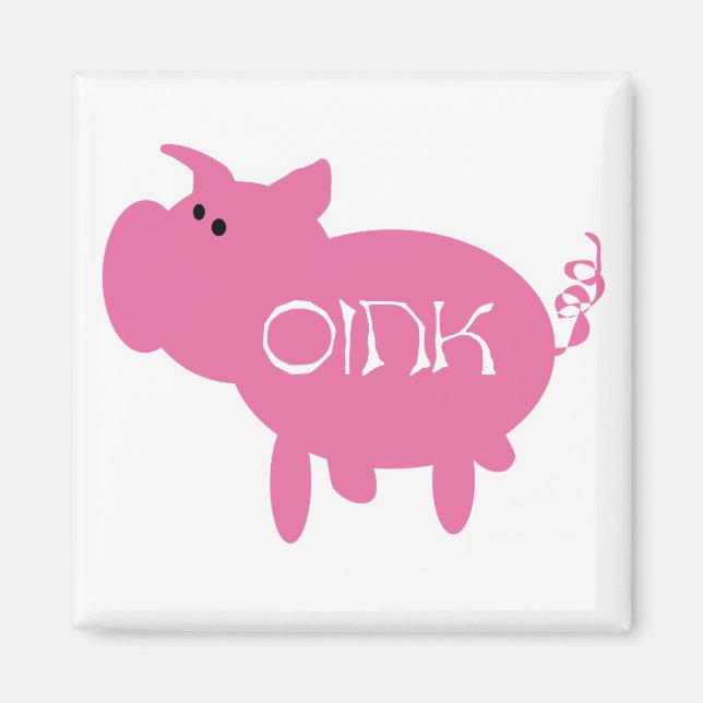 Oink rosa grisTshirts och gåvor Magnet (Framsidan)