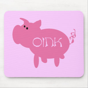 Oink rosa grisTshirts och gåvor Musmatta