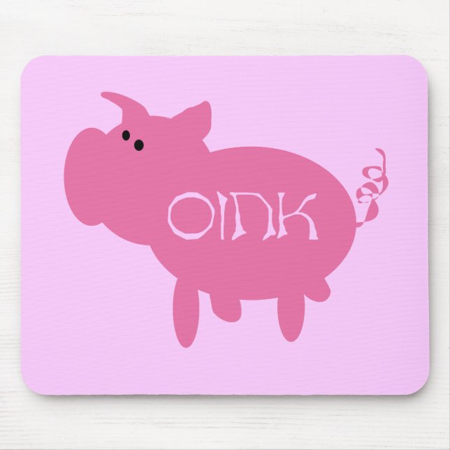 Oink rosa grisTshirts och gåvor Musmatta (Framsidan)