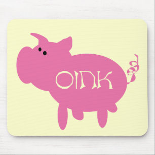 Oink rosa grisTshirts och gåvor Musmatta