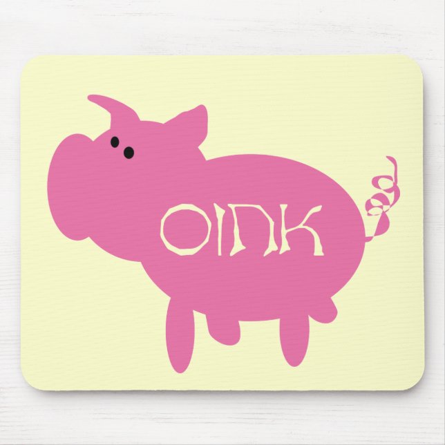 Oink rosa grisTshirts och gåvor Musmatta (Framsidan)