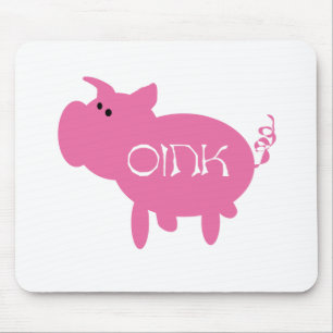 Oink rosa grisTshirts och gåvor Musmatta