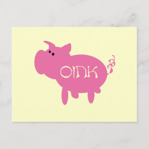 Oink rosa grisTshirts och gåvor Vykort