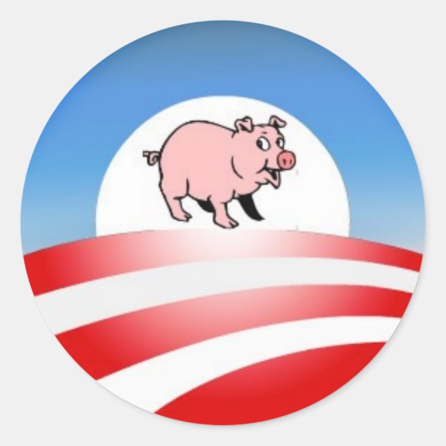 Oinkbama Runt Klistermärke (Framsida)