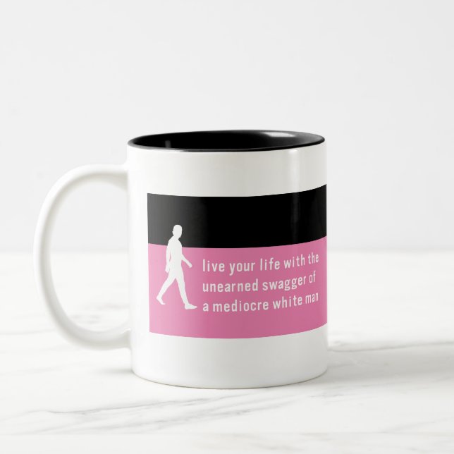 Ointilliggande Swagger of Mediocre White Guy / Pow Två-Tonad Mugg (Vänster)