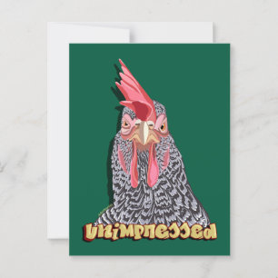 Ointryckt höns av Barred Rock-ras Vykort