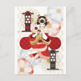 Oiran och Andon Vykort