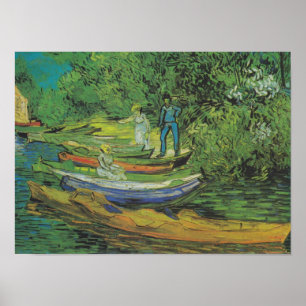Oise-banken i Auvers av Van Gogh Poster