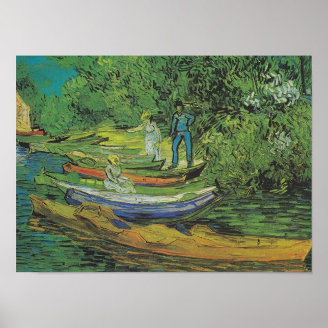 Oise-banken i Auvers av Van Gogh Poster (Framsidan)