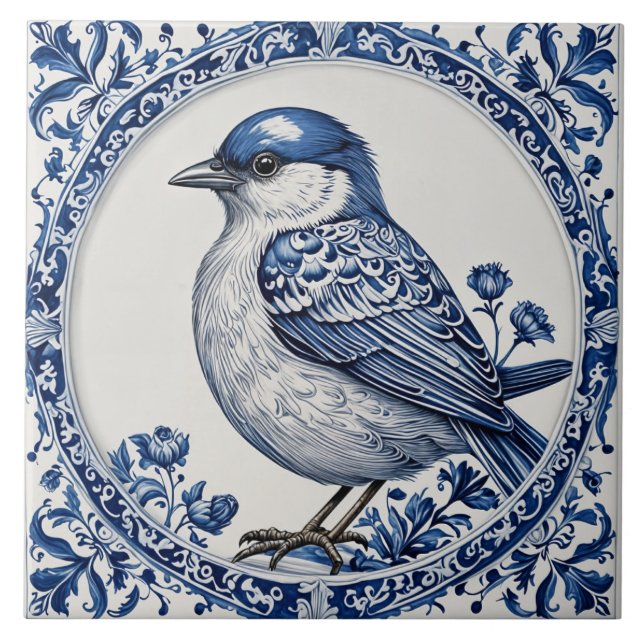 Oiseau 3 kakelplatta (Framsidan)
