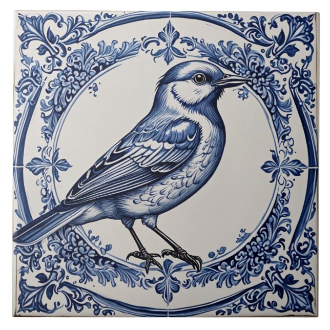 Oiseau 5 kakelplatta (Framsidan)