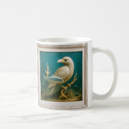 Oiseau blanc statuette kaffemugg