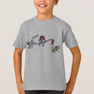 Oiseau en colère pompier tee shirt