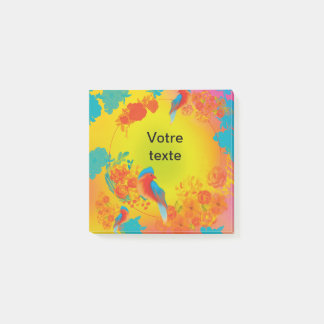 oiseau post-it block