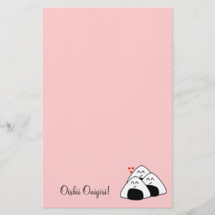 Oishii stationära Onigiri (bleken - rosor) Brevpapper