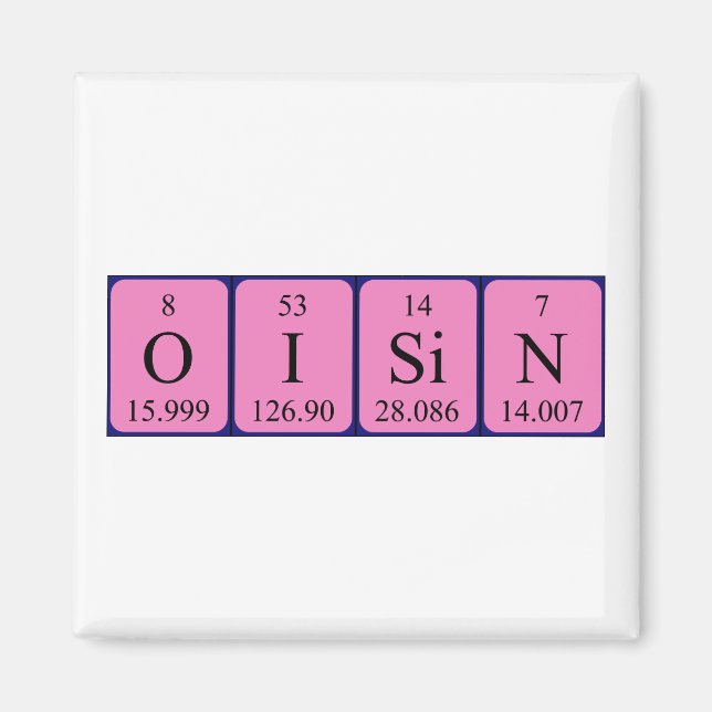 Oisin Periodiska bord namn magnet (Framsidan)