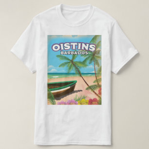 Oistins Barbados vintage-stranden poster T Shirt