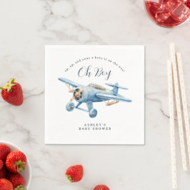 Oj ärligt! Äventyr väntar Flygplanspojke Baby Show Pappersservett