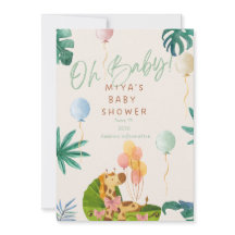 Oj, baby! Inbjudan till Jungle Safari Baby Shower