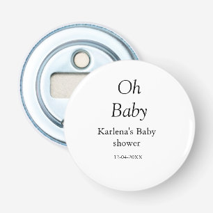 Oj baby lägg till namn babyduschdatum, minimalt t flasköppnare