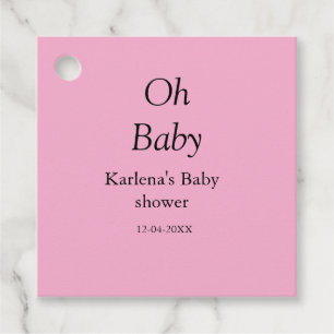 Oj baby lägg till namn babyduschdatum, minimalt t gåvor etiketter