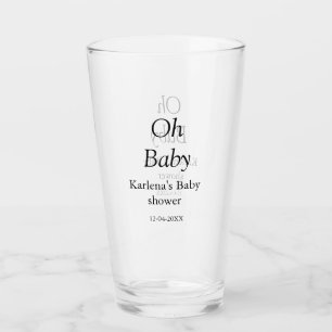 Oj baby lägg till namn babyduschdatum, minimalt t glaskopp