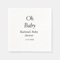 Oj baby lägg till namn babyduschdatum, minimalt t