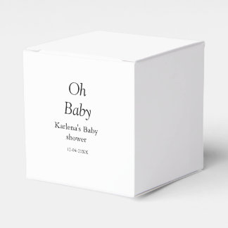 Oj baby lägg till namn babyduschdatum, minimalt t presentaskar