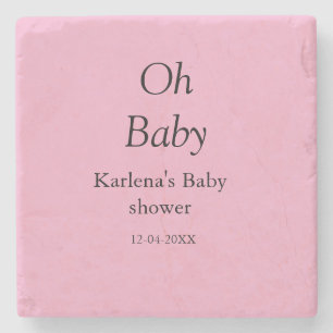 Oj baby lägg till namn babyduschdatum, minimalt t stenunderlägg