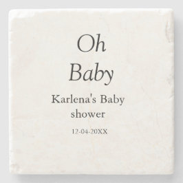 Oj baby lägg till namn babyduschdatum, minimalt t stenunderlägg