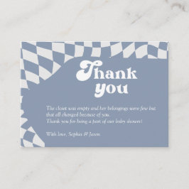 Oj! Blå Ruta | Rutig | Tack Tilläggskort